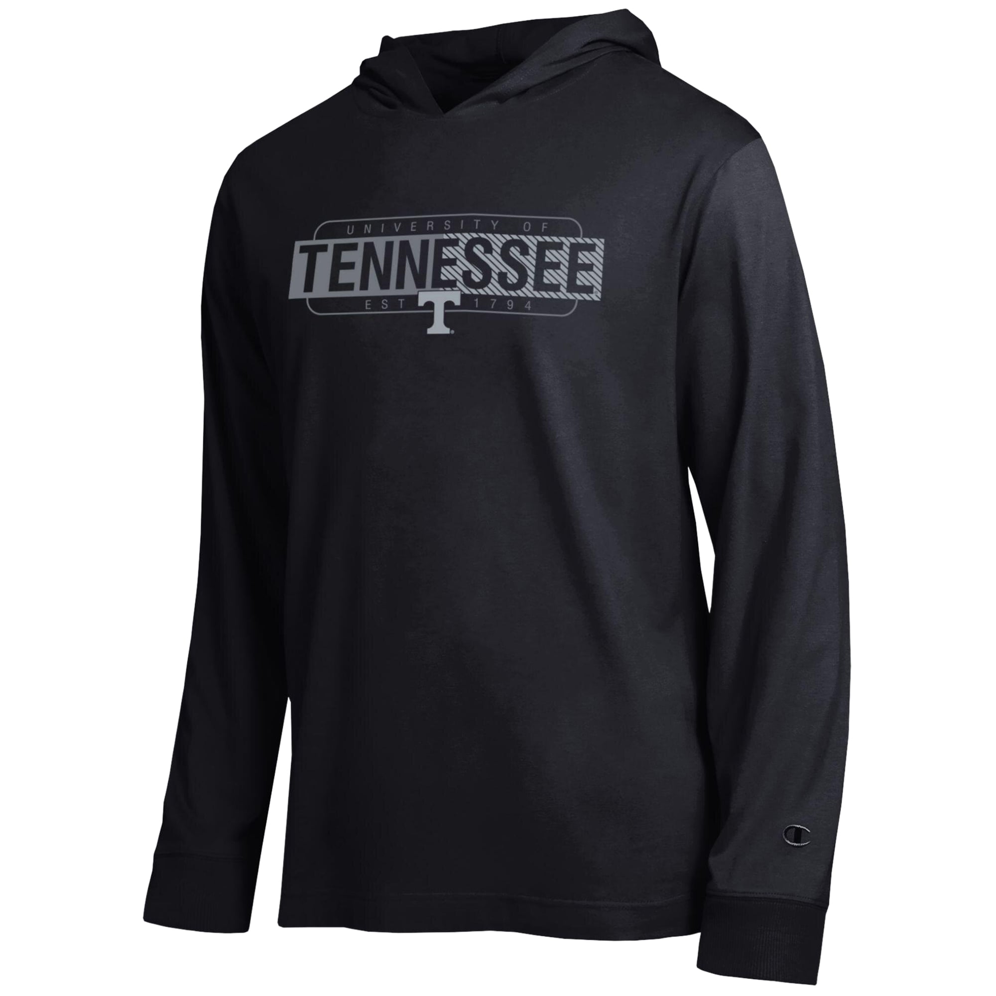 Men's Champion Black Tennessee Volunteers Gradient All-Star Long Sleeve Hooded T-Shirt